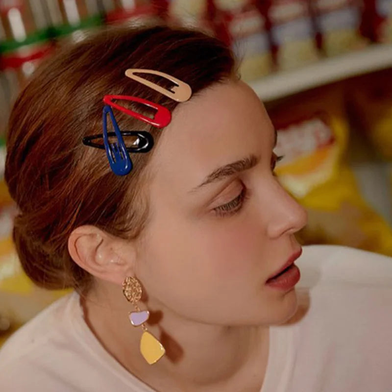 10/20/30/40-Pack Colorful Waterdrop Hairpins for Girls – Cute Kids Hair Clips Barrettes