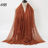 Crinkle Cotton Hijab Scarf Lightweight Muslim Shawl Turban Headscarf Headband Wrap