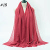 Crinkle Cotton Hijab Scarf Lightweight Muslim Shawl Turban Headscarf Headband Wrap
