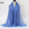 Crinkle Cotton Hijab Scarf Lightweight Muslim Shawl Turban Headscarf Headband Wrap
