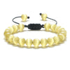 8mm Tiger Eye & Lava Stone Adjustable Braided Bracelet — Unisex Beaded Yoga Healing Energy Bracelet