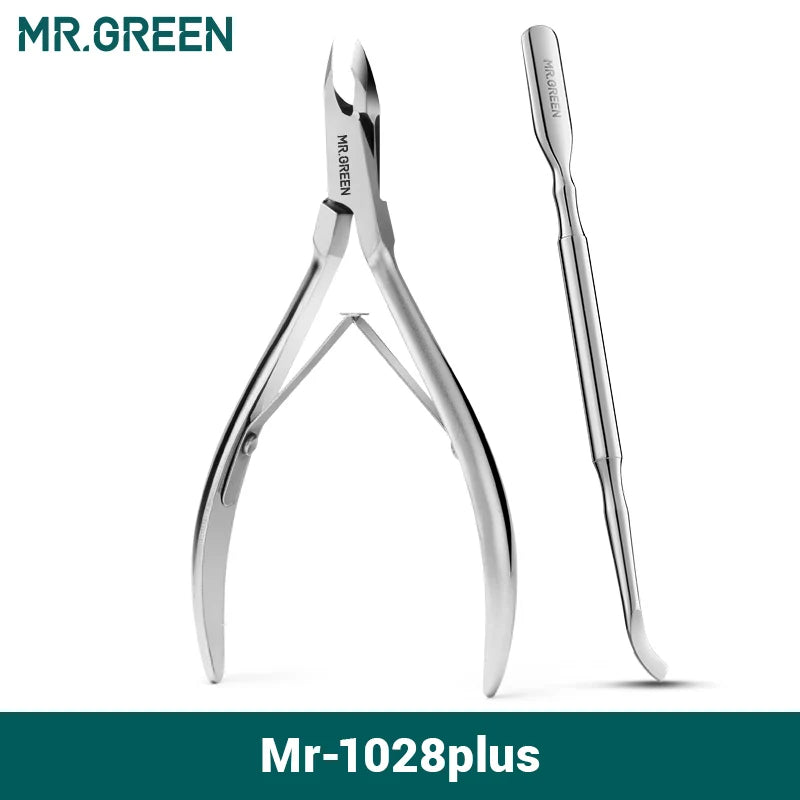 MR.GREEN Stainless Steel Cuticle Nippers - Precision Cuticle Clippers & Trimmer for Manicure Pedicure