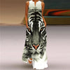 Vintage Print V-Neck Sleeveless Maxi Sundress – Elegant Long Summer Dress for Women
