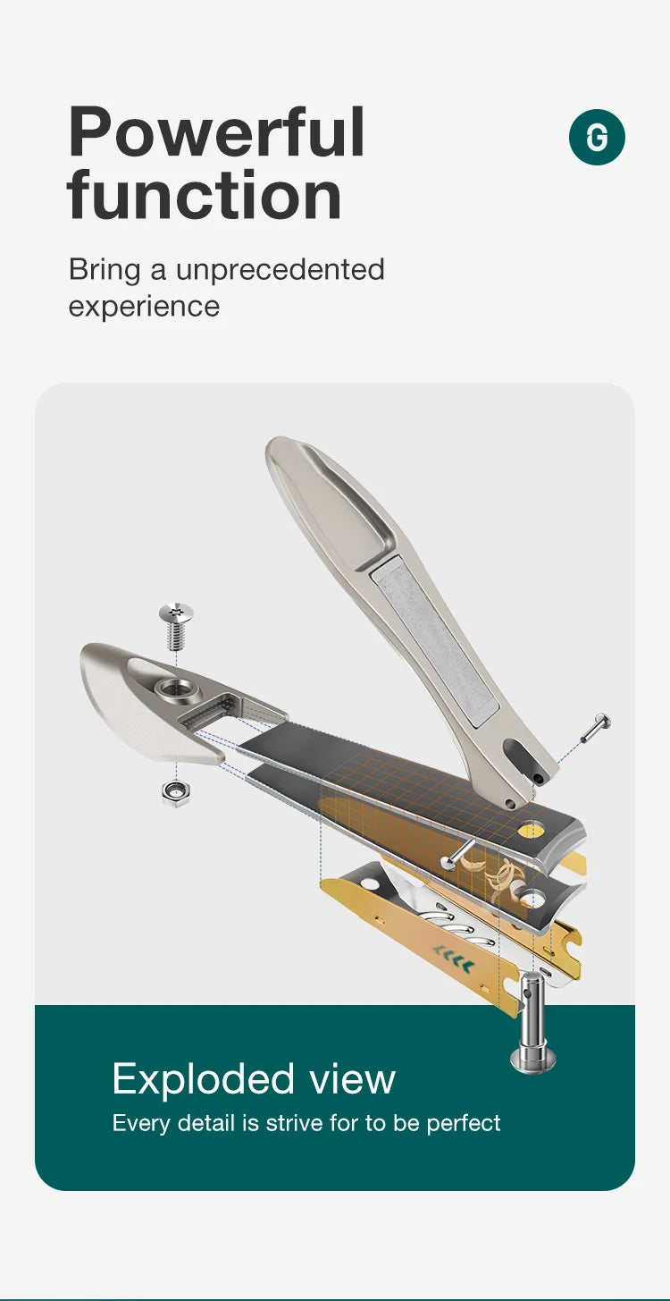 MR.GREEN Anti-Splash Stainless Steel Nail Clippers – Ergonomic Bionic Design Fingernail & Toenail Trimmer