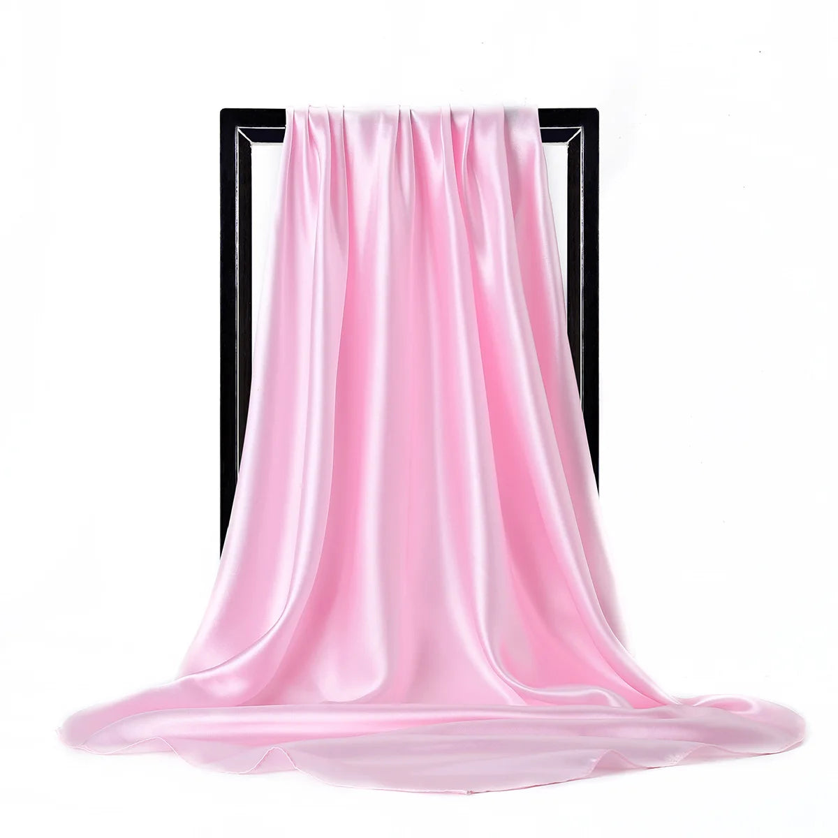 Silk Satin Square Scarf 90 x 90 cm (35.4 x 35.4 in) – Women’s Hijab Shawl Bandana Headscarf Foulard, 28 Colors