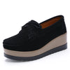 Women's Suede Tassel Loafers - Slip-On Platform Moccasins for Spring & Autumn