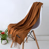 Cashmere-Feel Polyester Pashmina Shawl Scarf 70 x 200 cm (27.6 x 78.7 in) – Soft Tassel Wrap for Women & Men, 43 Colors