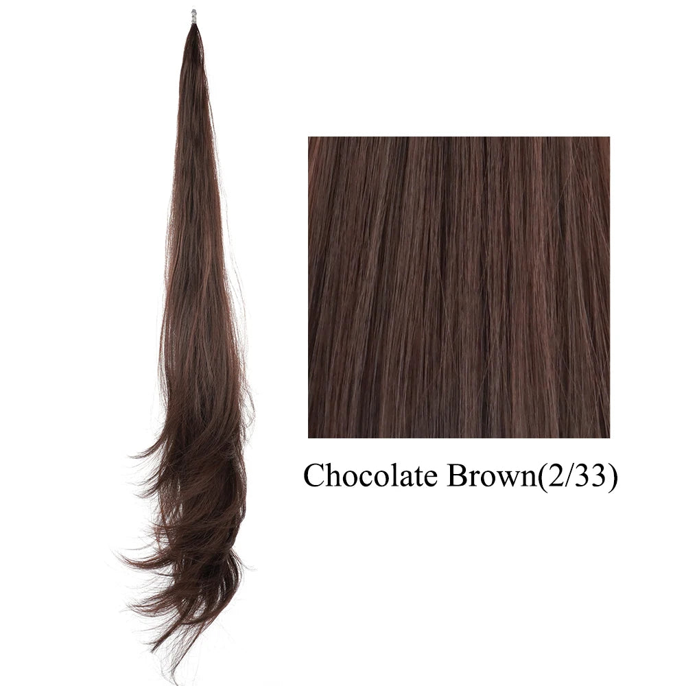 Soowee 32in (81 cm) Long Layered Clip-In Ponytail Extension, Blonde Heat-Resistant Synthetic Hairpiece