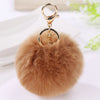 Faux Rabbit Fur Pom Pom Keychain 10 cm (3.9 in) Bag Charm Key Ring - 21 Colors