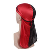 Silky Satin Durag Bandana Turban Headwrap - Long Tail Biker Headwear, One Size Fits Most