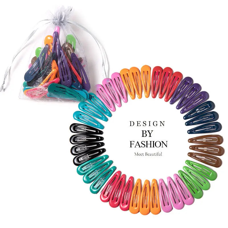 10/20/30/40-Pack Colorful Waterdrop Hairpins for Girls – Cute Kids Hair Clips Barrettes
