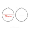 Large Smooth Round Hoop Earrings 60mm (2.36 in) - Gold/Silver Statement Wedding Hoops for Women