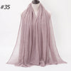 Crinkle Cotton Hijab Scarf Lightweight Muslim Shawl Turban Headscarf Headband Wrap