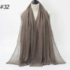 Crinkle Cotton Hijab Scarf Lightweight Muslim Shawl Turban Headscarf Headband Wrap