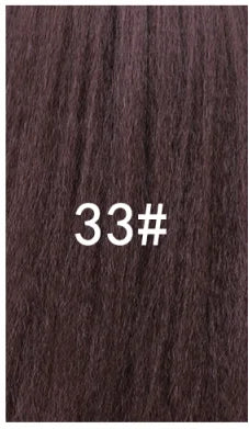 Lydia 16-Inch (40 cm) Kinky Straight Drawstring Ponytail Hairpiece – High-Volume Clip-In Kanekalon Synthetic with Curly Tail