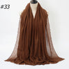 Crinkle Cotton Hijab Scarf Lightweight Muslim Shawl Turban Headscarf Headband Wrap