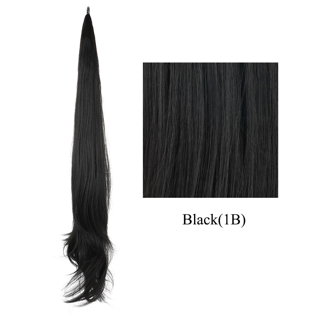 Soowee 32in (81 cm) Long Layered Clip-In Ponytail Extension, Blonde Heat-Resistant Synthetic Hairpiece
