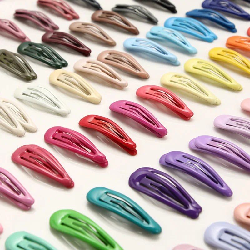 10/20/30/40-Pack Colorful Waterdrop Hairpins for Girls – Cute Kids Hair Clips Barrettes