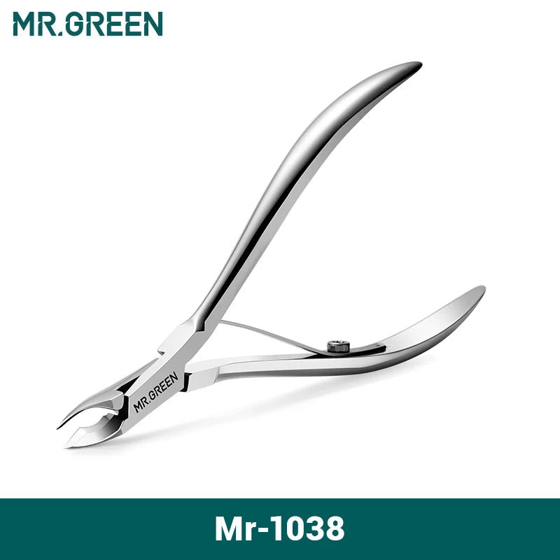 MR.GREEN Professional Stainless Steel Cuticle Nipper & Manicure Scissors — Precision Cuticle Trimmer and Pusher Tool