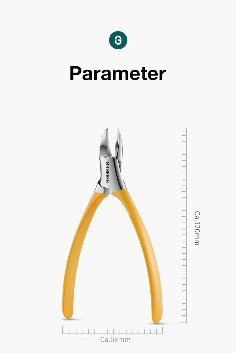 MR.GREEN Ingrown Toenail Clippers – Stainless Steel Precision Toenail Cutter for Thick Nails