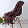 Cashmere-Feel Polyester Pashmina Shawl Scarf 70 x 200 cm (27.6 x 78.7 in) – Soft Tassel Wrap for Women & Men, 43 Colors