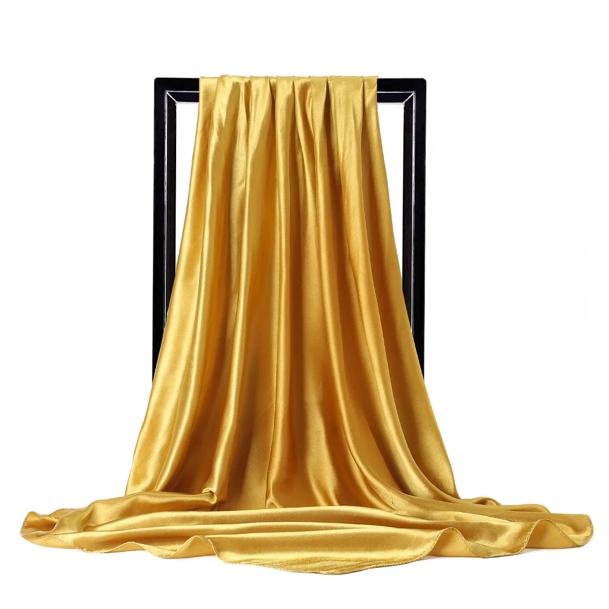 Silk Satin Square Scarf 90 x 90 cm (35.4 x 35.4 in) – Women’s Hijab Shawl Bandana Headscarf Foulard, 28 Colors