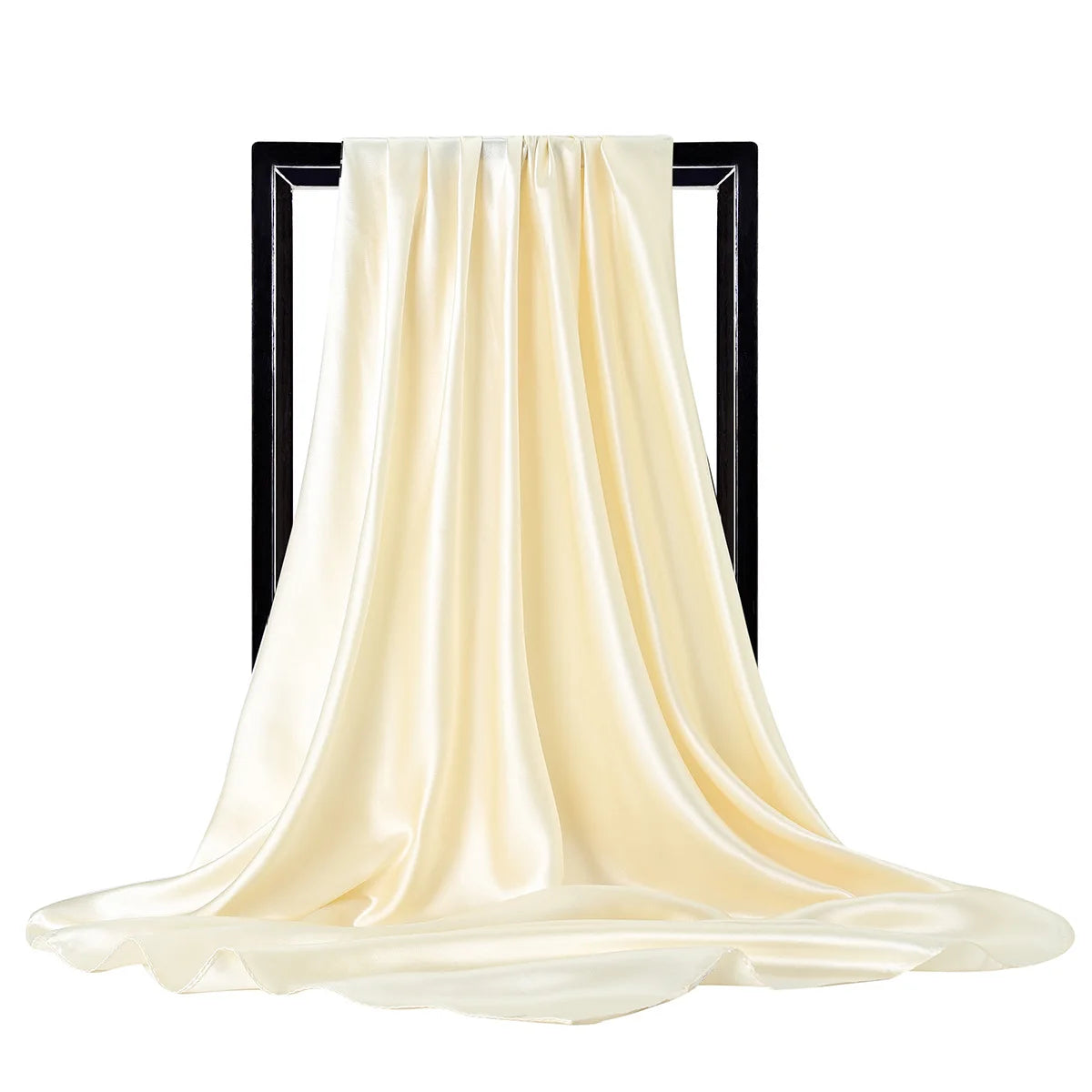 Silk Satin Square Scarf 90 x 90 cm (35.4 x 35.4 in) – Women’s Hijab Shawl Bandana Headscarf Foulard, 28 Colors