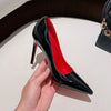 Fonleader Nude Patent Leather D'Orsay Pumps Stiletto Heels (6/8/10 cm | 2.4/3.1/3.9 in) EU 31–43
