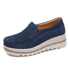 Women's Suede Tassel Loafers - Slip-On Platform Moccasins for Spring & Autumn