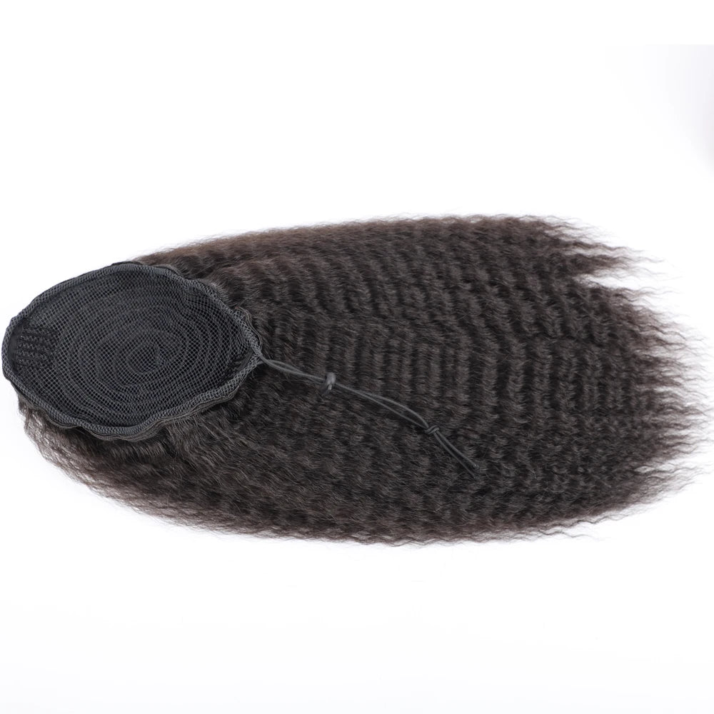 Kinky Curly Drawstring Ponytail Synthetic Hair Extension High Puff Afro Hairpiece — 12–30 in (30–76 cm)