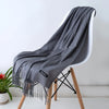 Cashmere-Feel Polyester Pashmina Shawl Scarf 70 x 200 cm (27.6 x 78.7 in) – Soft Tassel Wrap for Women & Men, 43 Colors