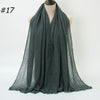 Crinkle Cotton Hijab Scarf Lightweight Muslim Shawl Turban Headscarf Headband Wrap