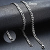 Stainless Steel Cuban Link Chain Necklace — Curb Choker in Gold, Silver & Black, Chunky Unisex