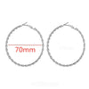 Large Smooth Round Hoop Earrings 60mm (2.36 in) - Gold/Silver Statement Wedding Hoops for Women