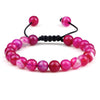 8mm Tiger Eye & Lava Stone Adjustable Braided Bracelet — Unisex Beaded Yoga Healing Energy Bracelet