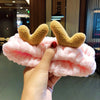 Coral Fleece Bow Headband with Animal Ears – Soft Warm Turban Hairband for Women & Girls | Makeup & Face Wash