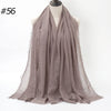 Crinkle Cotton Hijab Scarf Lightweight Muslim Shawl Turban Headscarf Headband Wrap