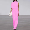 Women's Elegant One-Shoulder Long-Sleeve Wide-Leg Jumpsuit for Office and Party