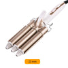 3-Barrel Hair Waver Curling Iron – Tourmaline Ceramic, Digital Temp, Dual Voltage