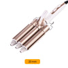 3-Barrel Hair Waver Curling Iron – Tourmaline Ceramic, Digital Temp, Dual Voltage