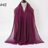 Crinkle Cotton Hijab Scarf Lightweight Muslim Shawl Turban Headscarf Headband Wrap