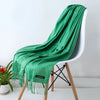 Cashmere-Feel Polyester Pashmina Shawl Scarf 70 x 200 cm (27.6 x 78.7 in) – Soft Tassel Wrap for Women & Men, 43 Colors