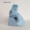 Large Faux Mink Fur Handbag – Plush Corduroy Tote for Women, Warm Fluffy Luxury Purse (35 x 30 cm / 13.8 x 11.8 in)