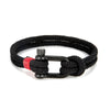 MKENDN Unisex Nautical Double-Strand U-Shackle Survival Rope Bracelet – Stainless Steel Anchor Charm, Outdoor Camping Rescue, 19/21/23 cm (7.5/8.3/9.1 in)