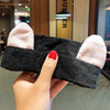 Coral Fleece Bow Headband with Animal Ears – Soft Warm Turban Hairband for Women & Girls | Makeup & Face Wash