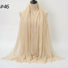 Crinkle Cotton Hijab Scarf Lightweight Muslim Shawl Turban Headscarf Headband Wrap