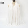 Crinkle Cotton Hijab Scarf Lightweight Muslim Shawl Turban Headscarf Headband Wrap