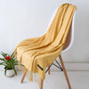 Cashmere-Feel Polyester Pashmina Shawl Scarf 70 x 200 cm (27.6 x 78.7 in) – Soft Tassel Wrap for Women & Men, 43 Colors