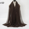 Crinkle Cotton Hijab Scarf Lightweight Muslim Shawl Turban Headscarf Headband Wrap