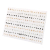 100-Pair Acrylic Crystal Stud Earrings Set – Hearts, Stars, Moons, Flowers & Animal Designs for Women & Girls